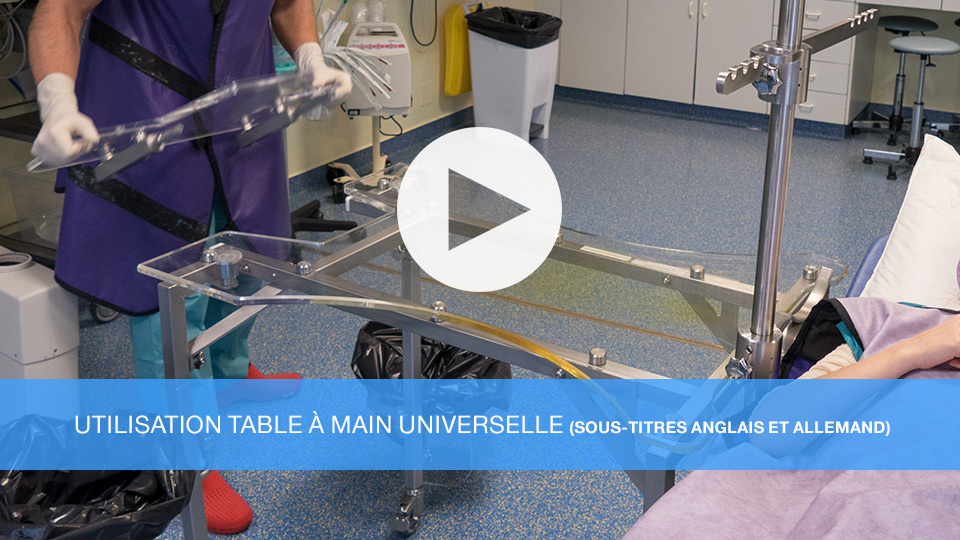 vidéo : Utilisation table à main universelle - sous-titres anglais et allemand